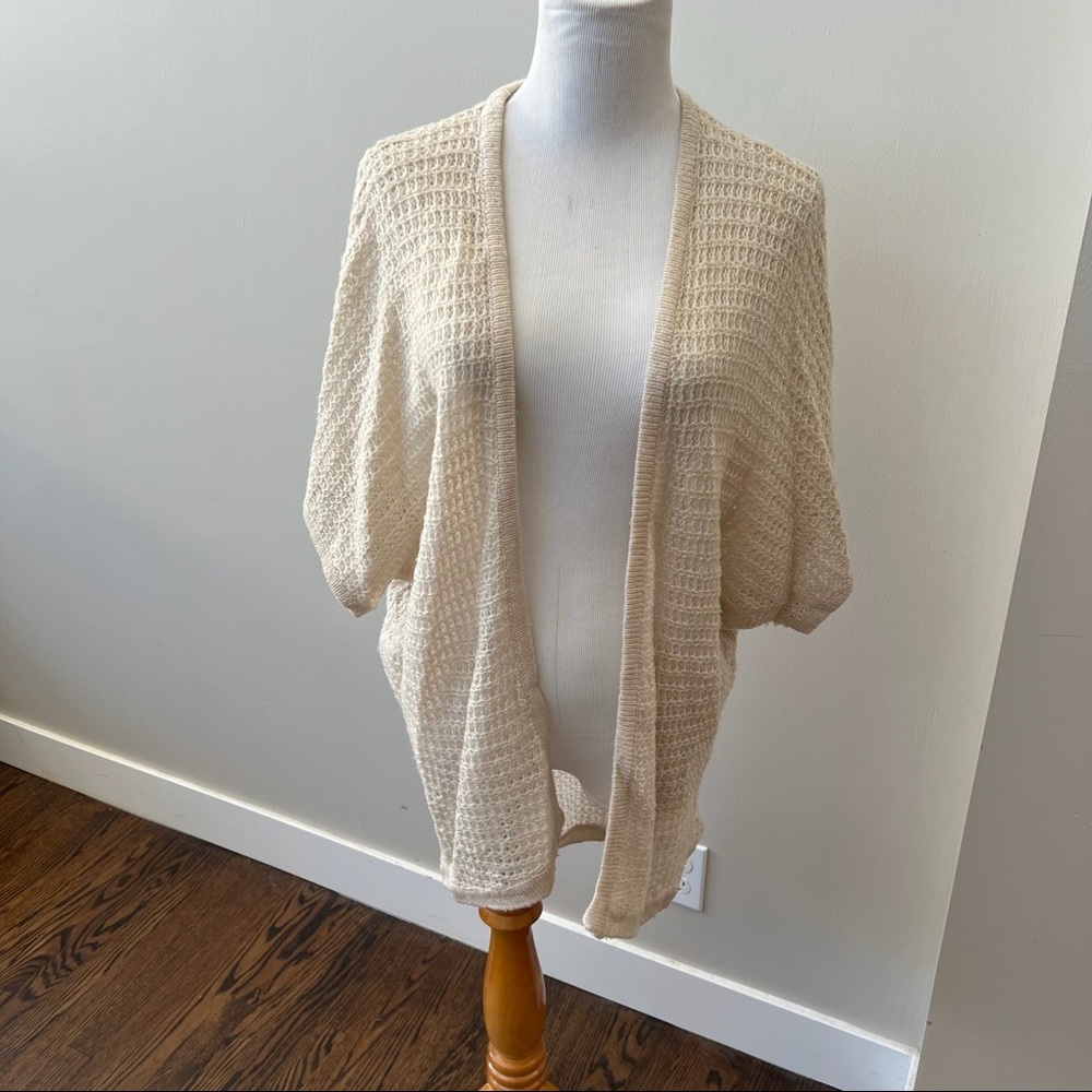 cream woven cardigan